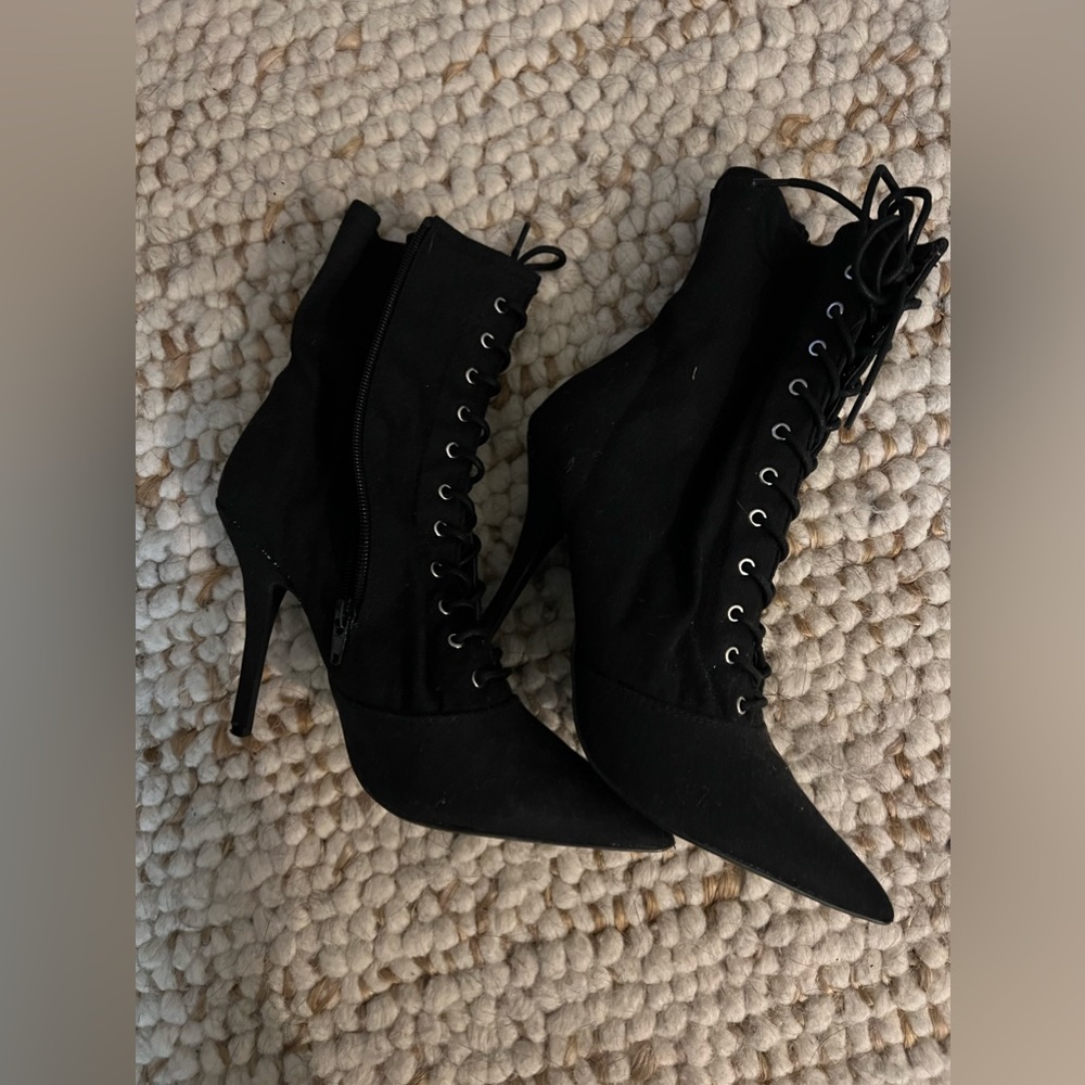Steve Madden lace up stiletto boots